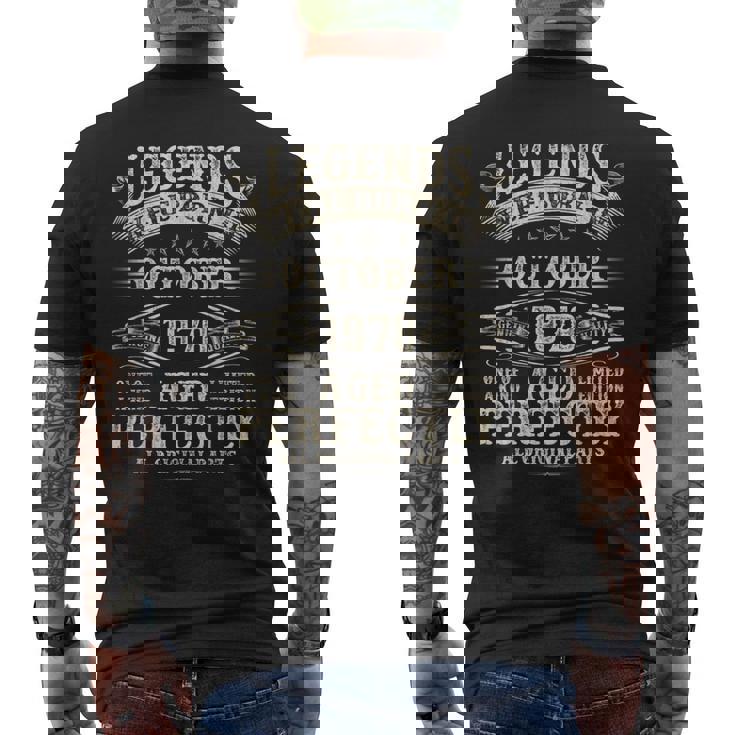 46歳の誕生日プレゼント 男性用 46歳 誕生日 1978年10月 メンズTシャツ バックプリント