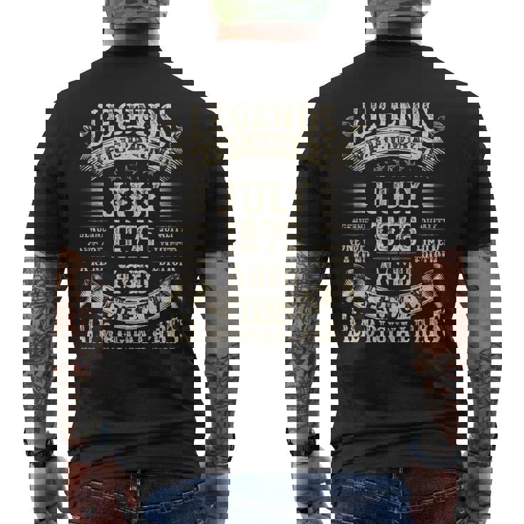 49歳の男性への誕生日プレゼント 49歳 誕生日 1976年7月 メンズTシャツ バックプリント