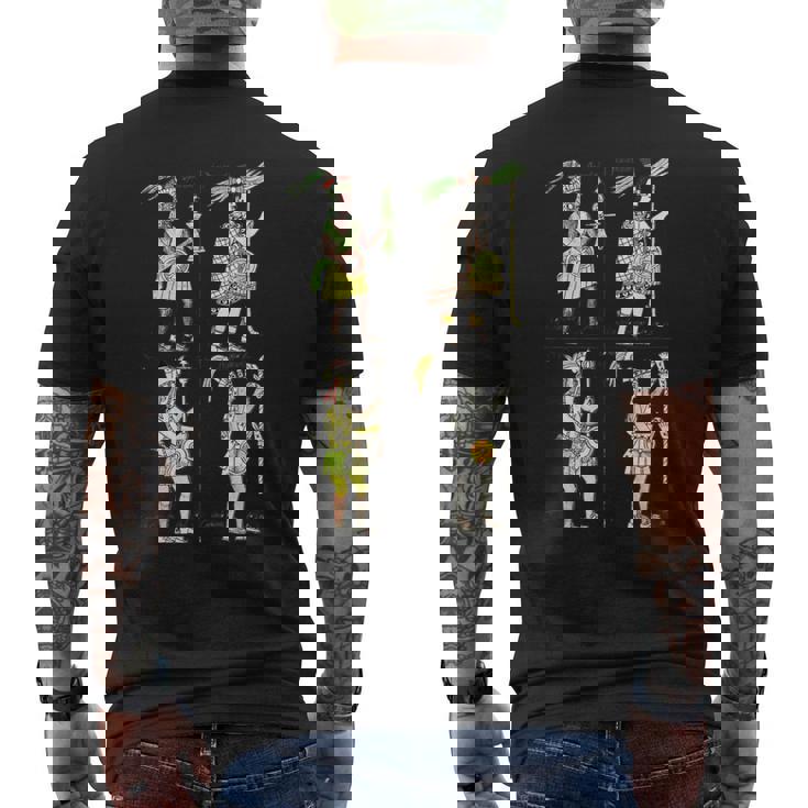 4つのアステカルーラー、フィレンツェコーデックス。 メンズTシャツ バックプリント