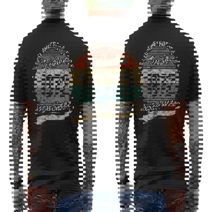 50 Years Absolutely Fantastic Birthday 1972年12月 メンズTシャツ バックプリント