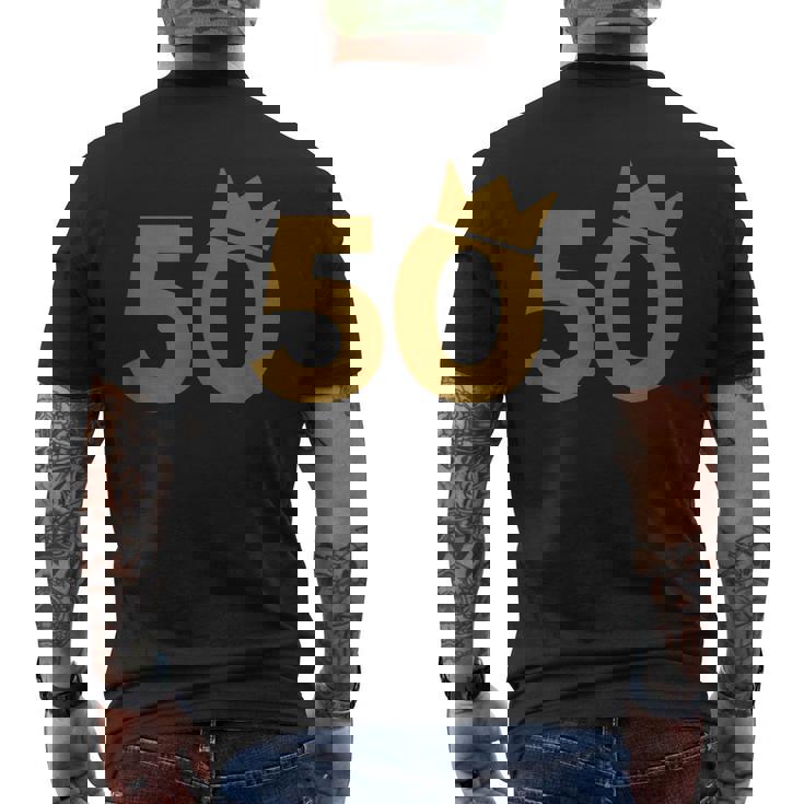 50 王冠 50歳の誕生日に メンズTシャツ バックプリント