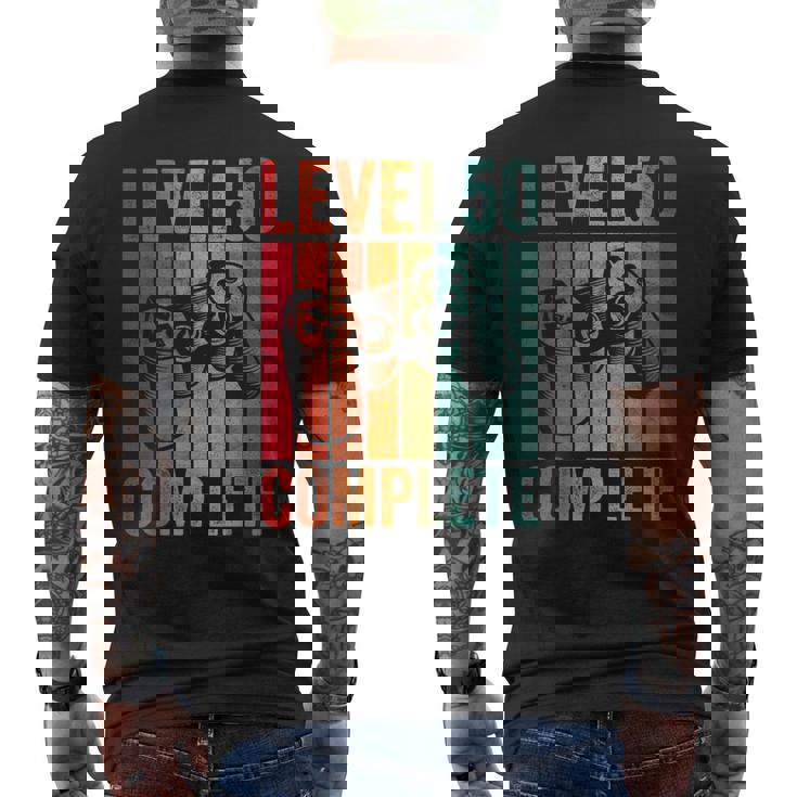 50歳 誕生日 男の子 男 レベル コンプリート 50歳 メンズTシャツ バックプリント