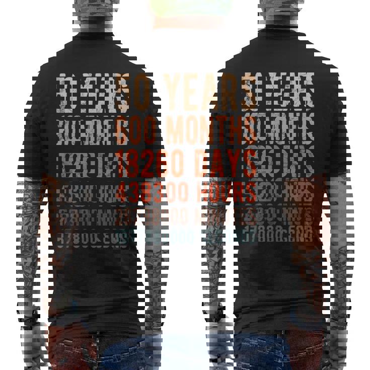 50歳 50歳 誕生日 記念日 黄金 結婚記念日 メンズTシャツ バックプリント