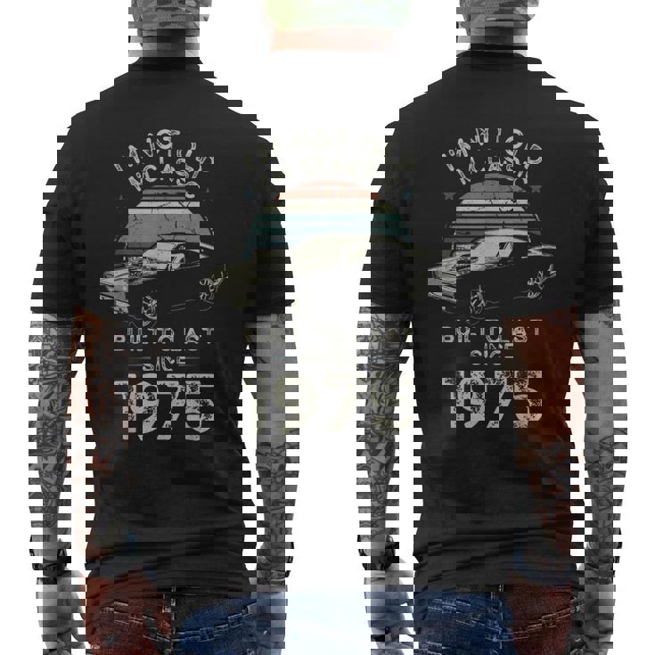 50歳の誕生日 1975年クラシックカー メンズTシャツ バックプリント