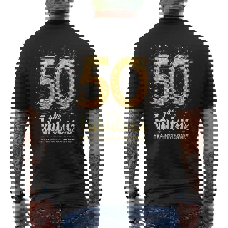 50歳の誕生日 50歳と素晴らしさの半世紀 メンズTシャツ バックプリント