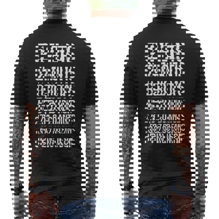 52歳の誕生日ギフト 面白い52歳の誕生日 メンズTシャツ バックプリント