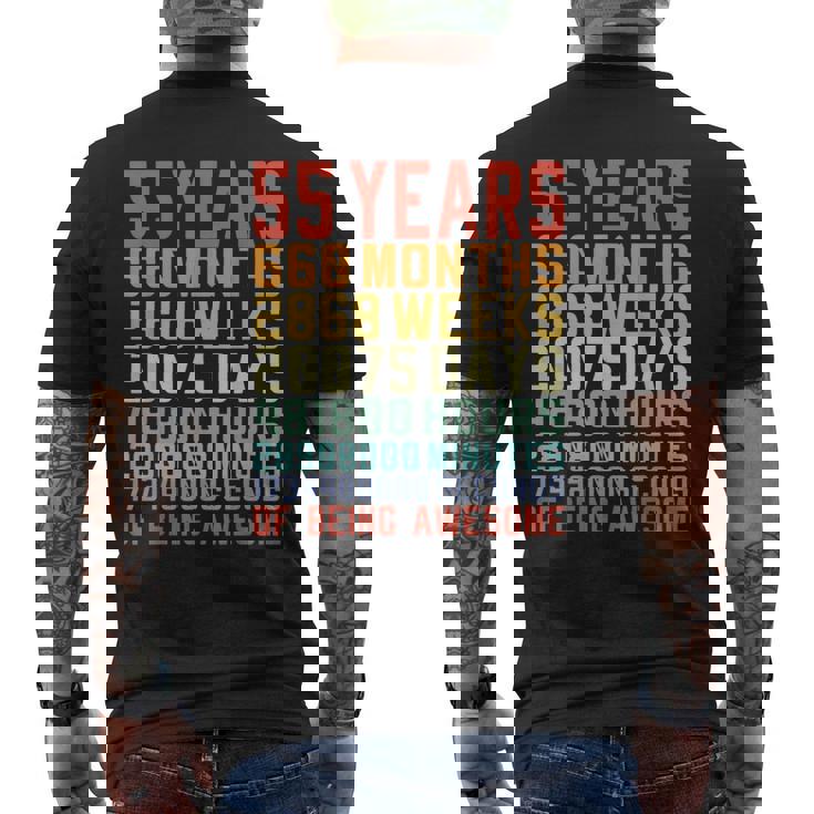 55 歳 お誕生日 55 Years Birthday 55 回目の誕生日プレゼント メンズTシャツ バックプリント