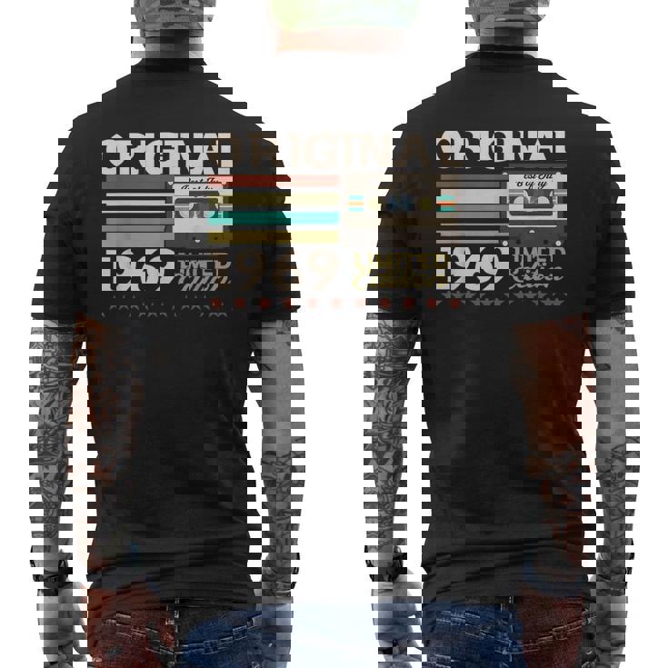 55 歳の誕生日プレゼント男性 1969 年 7月レトロ ビンテージ テープ メンズTシャツ バックプリント