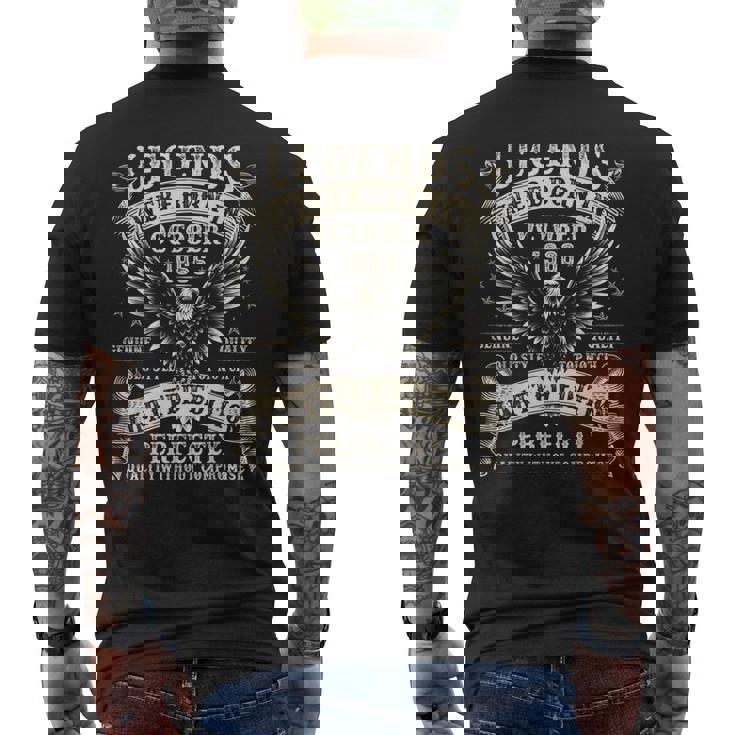 58歳 誕生日プレゼント 男性用 58歳 10月 1966年 メンズTシャツ バックプリント