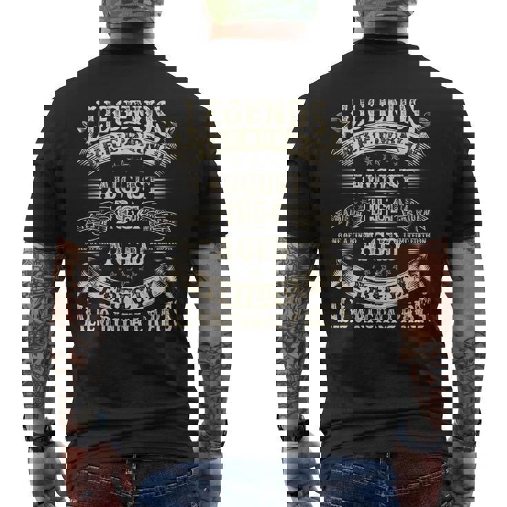 60歳の誕生日プレゼント 男性用 1964年8月 60歳の誕生日 メンズTシャツ バックプリント