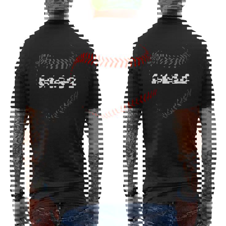 6432 ダブルプレイ 野球選手ギフト 野球名言 メンズTシャツ バックプリント