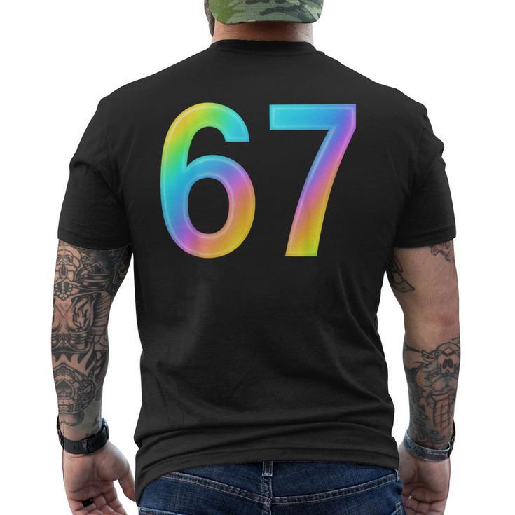 67 Six Seven 6 7 Meme 6 7 Men's T-shirt Back Print - Monsterry CA