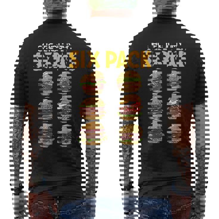 6パック バーガー メンズTシャツ バックプリント