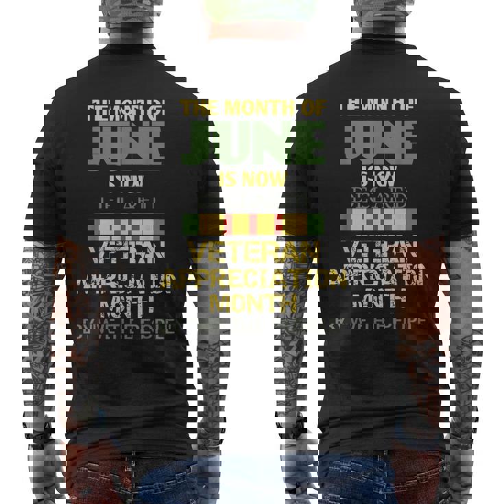 6月が退役軍人感謝月間として宣言されました メンズTシャツ バックプリント