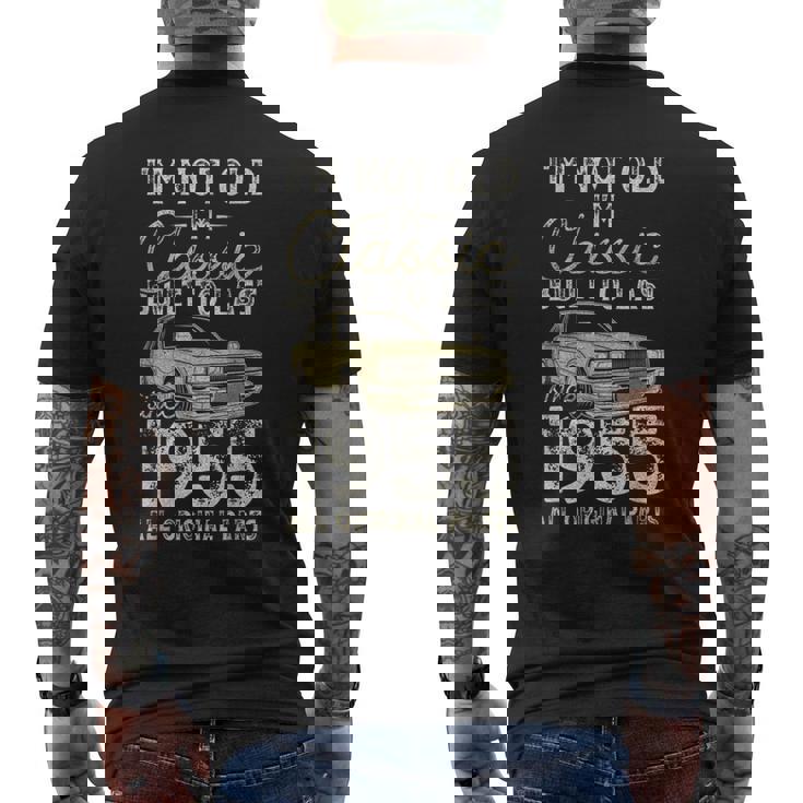 70 歳の誕生日、1955 年以来、クラシックカー、70 歳 メンズTシャツ バックプリント