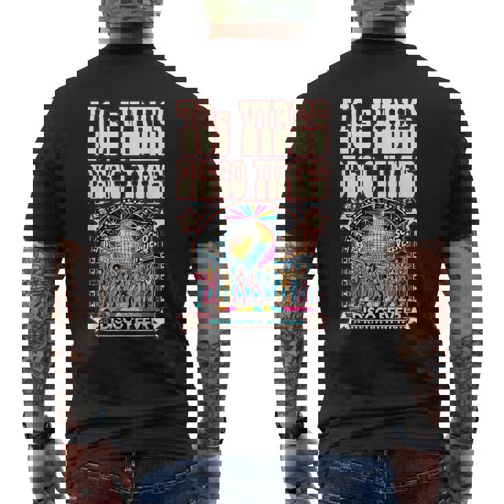 70Sibes Disco Times 揺れる70年代スタイル ディスコダンスクラブ メンズTシャツ バックプリント
