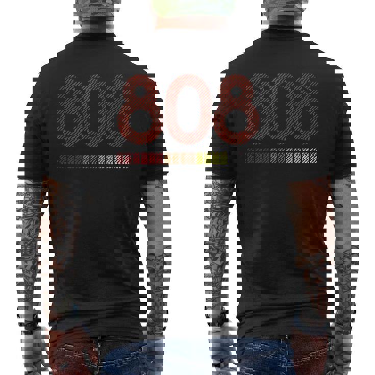 808 レトロスタイル Roland 電子ドラムマシンシャツ メンズTシャツ バックプリント