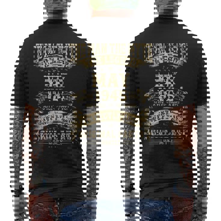 80歳の誕生日プレゼント 男性神話 1945年5月 メンズTシャツ バックプリント