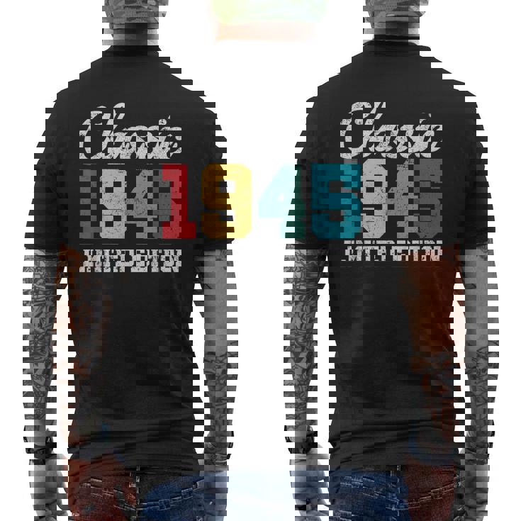 80歳クラシック1945年限定版レトロ80歳の誕生日 メンズTシャツ バックプリント