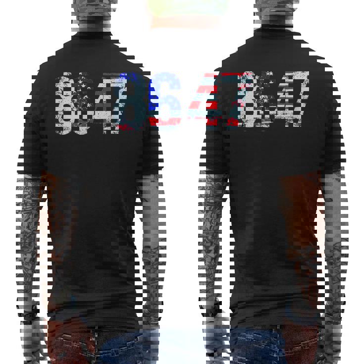 86 47 反トランプ大統領人権 8647 メンズTシャツ バックプリント