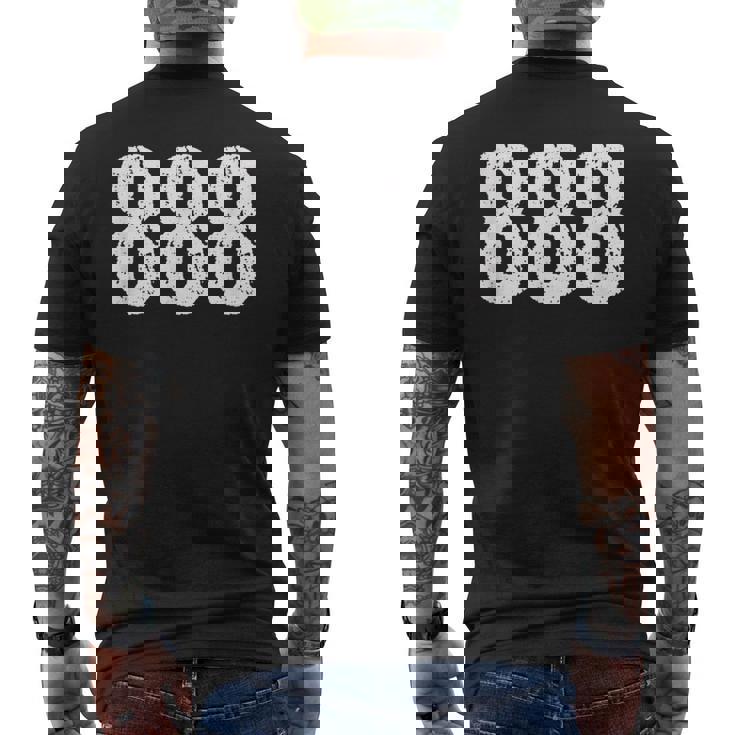 888 数秘術 スピリチュアルパーソナルナンバー 888 エンジェルナンバー メンズTシャツ バックプリント