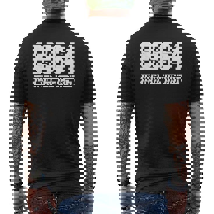 ホワイト 8964 Never Forgetelf-Defense メンズTシャツ バックプリント