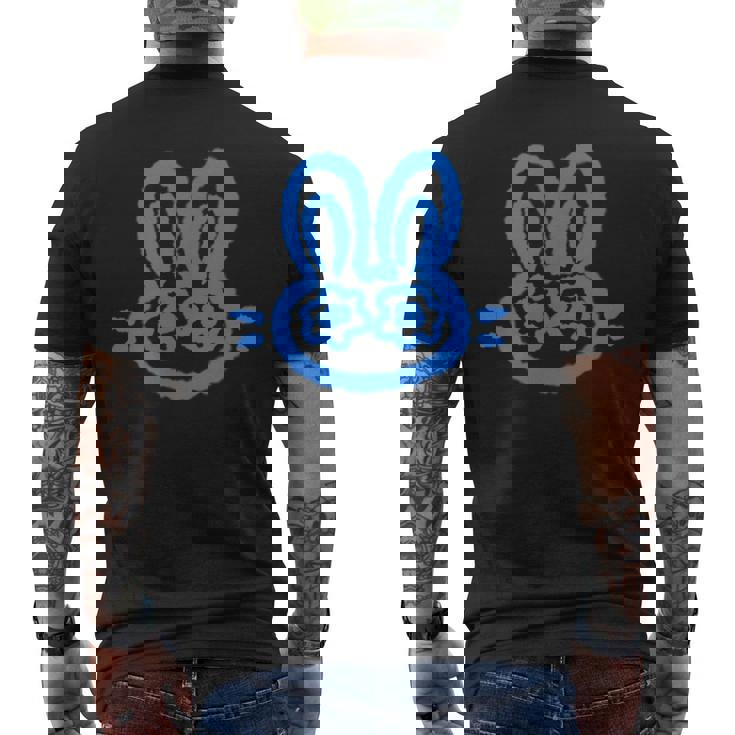 90S Y2k 泣いているウサギ うさぎは星空の下で悲しい メンズTシャツ バックプリント