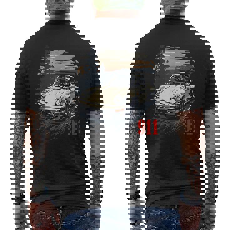911ターボレトロヴィンテージ964カークラシック自動車トラック。 メンズTシャツ バックプリント