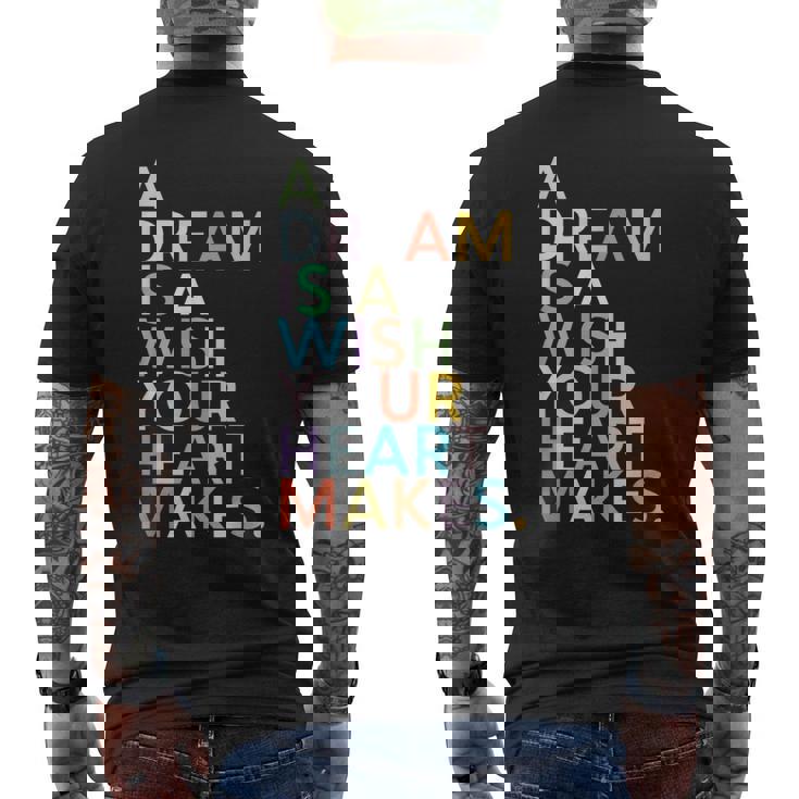 A Dream Is A Wish Your Heart Make メンズTシャツ バックプリント