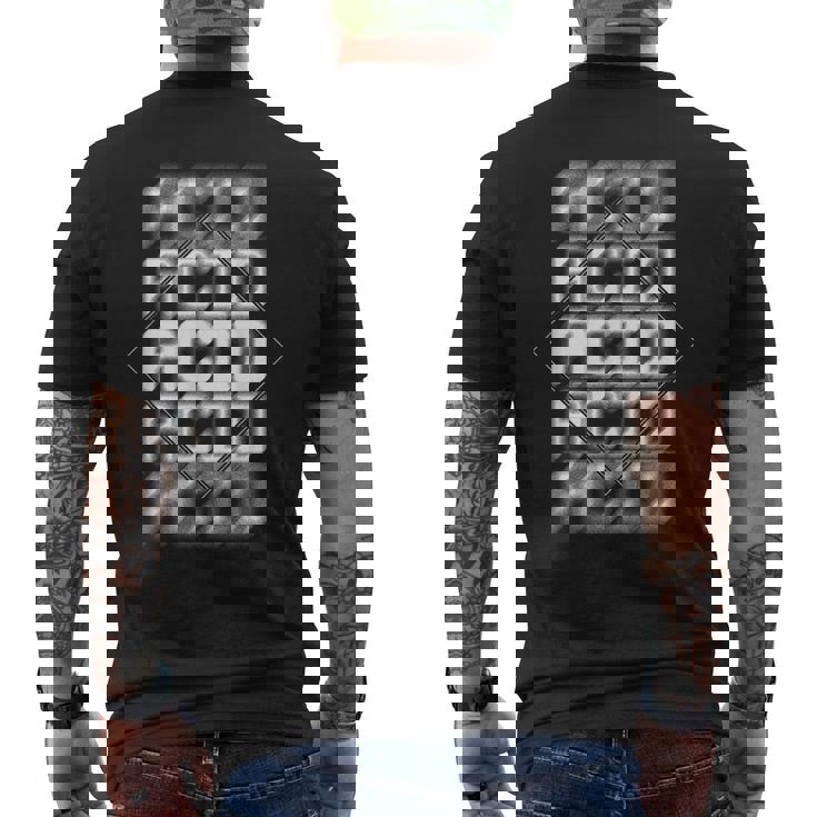 Acid House Trippy Blurry Techno Rave Edm ミュージックフェスティバル メンズTシャツ バックプリント