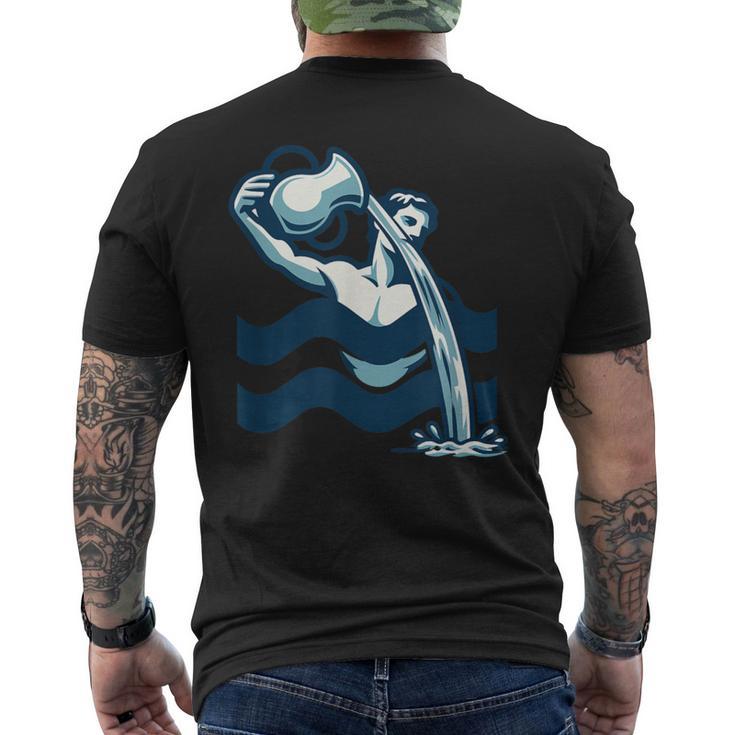 Acuarioigno Del Zodiaco Astrología Horóscopo Acuario Camiseta Hombre Estampado Espalda