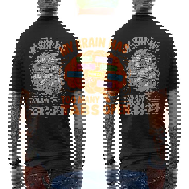 Adhd 意識 神経多様性 Adhd 脳 メンズTシャツ バックプリント