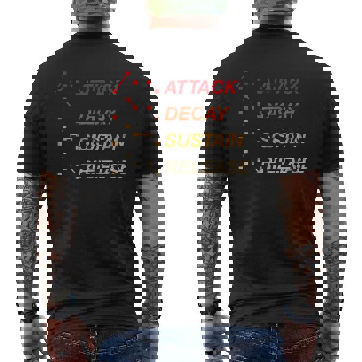 Adsr Producerynth ヴィンテージアナログギアスタジオエンベロープ酸 メンズTシャツ バックプリント