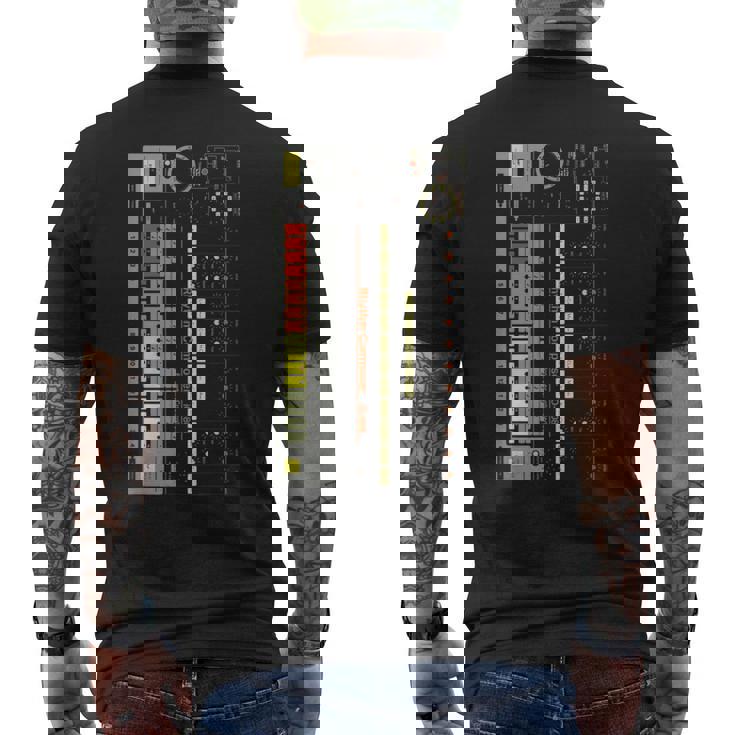 Adsr モジュラーライフ 波形シンセサイザー メンズTシャツ バックプリント