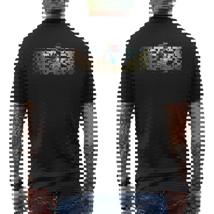 Adventures On Foot メンズTシャツ バックプリント