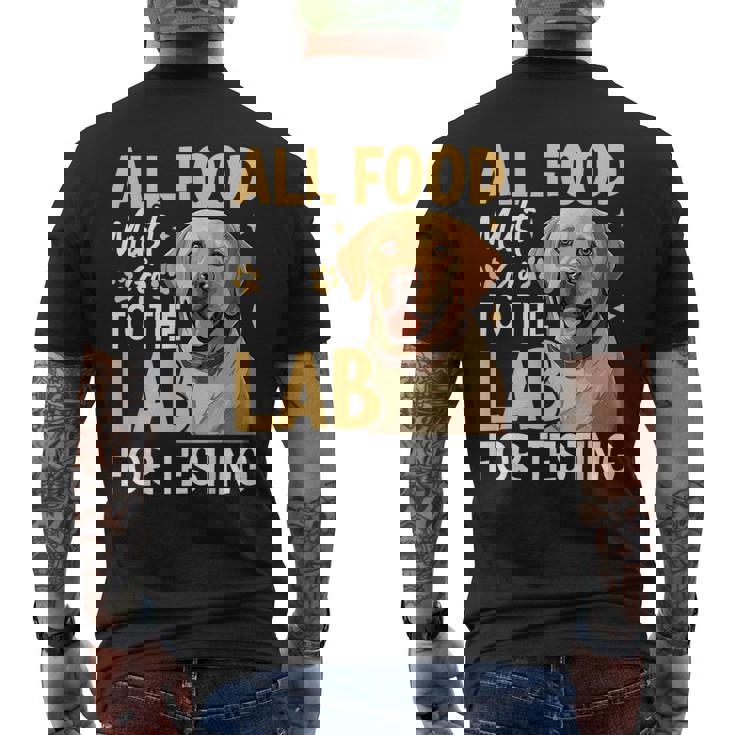 All Food Must Go To The Lab For Testing メンズTシャツ バックプリント