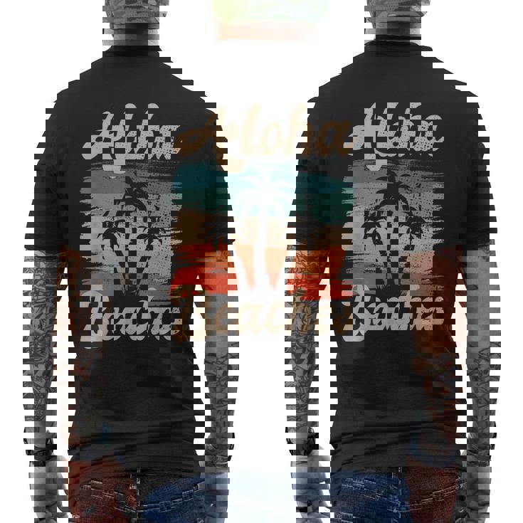 Aloha Beaches ハワイ サーフィン ストランドパーティー バケーション サーファー メンズTシャツ バックプリント