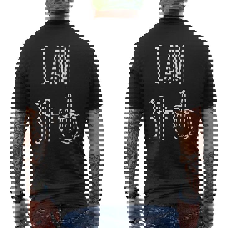 I Am 39 Plus 1 中指 40歳の誕生日 メンズTシャツ バックプリント