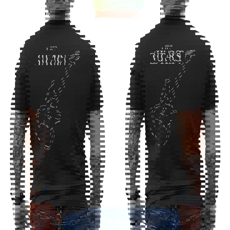 I Am A Guitarist ギター奏者 音楽 メンズTシャツ バックプリント