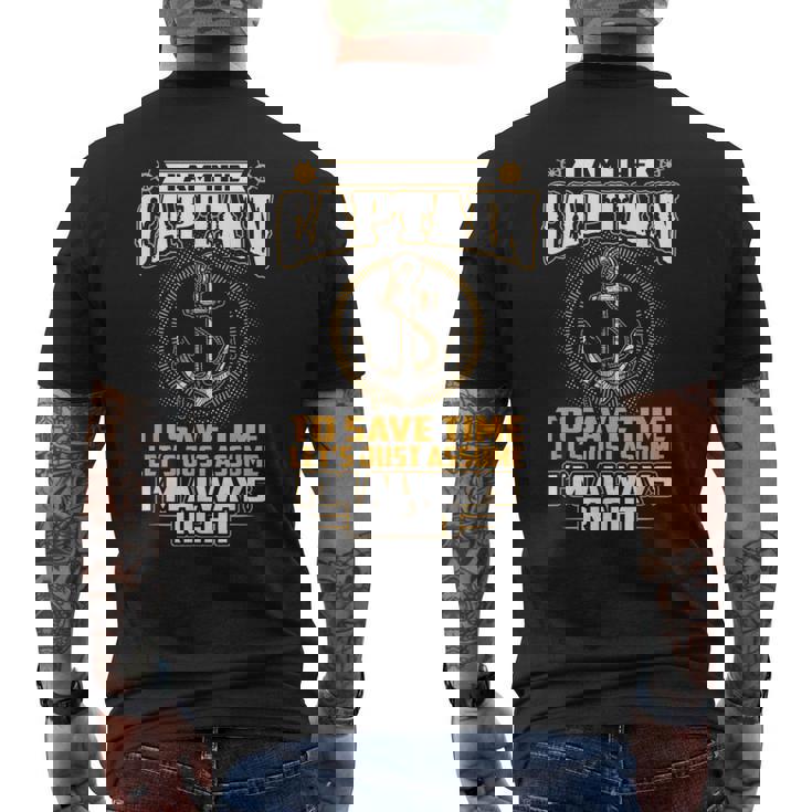 I Am The Captain メンズTシャツ バックプリント