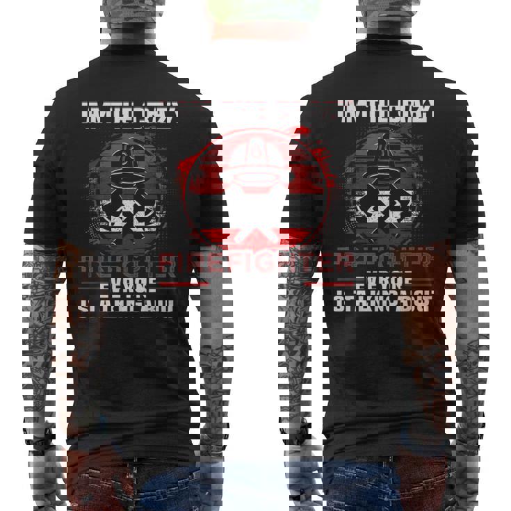 I Am The Crazy Firefighter 消防庁消防士 メンズTシャツ バックプリント