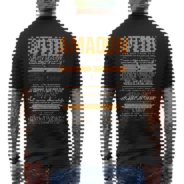 Amadon Completely Unexplainable Notices Everything But Won’T Say It Name Men's T-shirt Back Print