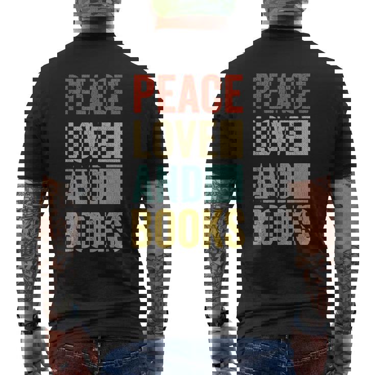 Amante De Los Libros Regalo Paz Amor Y Libros Camiseta Hombre Estampado Espalda