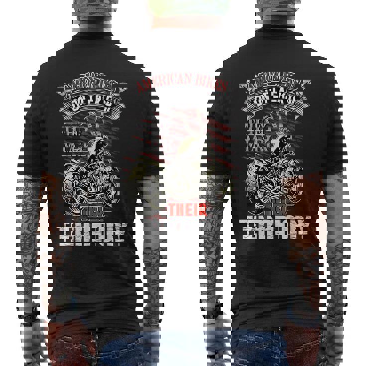 American Bikes Don't Leak Oil バイカーファンロッカーバイク メンズTシャツ バックプリント