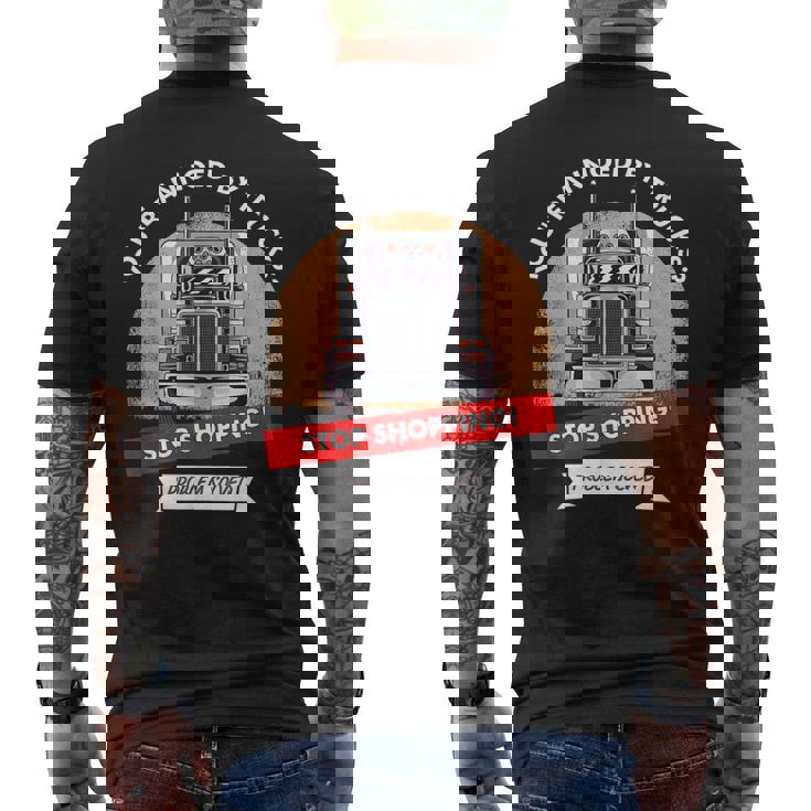 Annoyed By Trucks トラック ドライバー トラッカー メンズTシャツ バックプリント