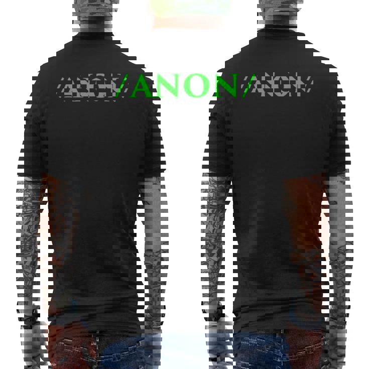 Anon Anonymous Onymous Online Lurk プロフィール ソーシャルメディア メンズTシャツ バックプリント