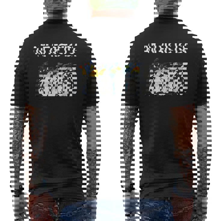 Antarctica Pinguins Birds Poleouth Antarctic Experience メンズTシャツ バックプリント