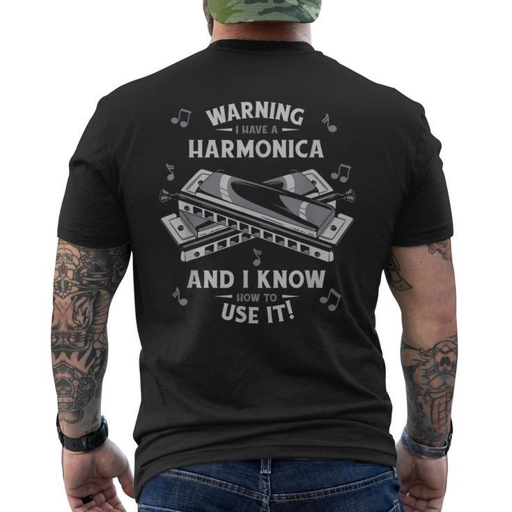 Armónica Advertencia I Have A Armónica Camiseta Hombre Estampado Espalda