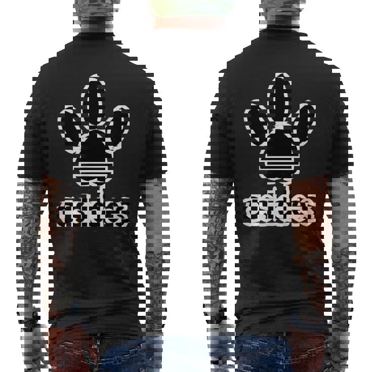 Asides アシデス Asides 足です。肉球です。【変なtシャツ屋さん】スポーツ ブランド パロディ 面白デザイン メンズTシャツ バックプリント