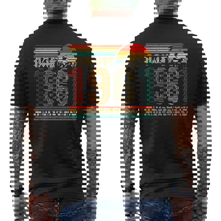 August 1961 Limited Edition Classic 1961Intage Birthday メンズTシャツ バックプリント